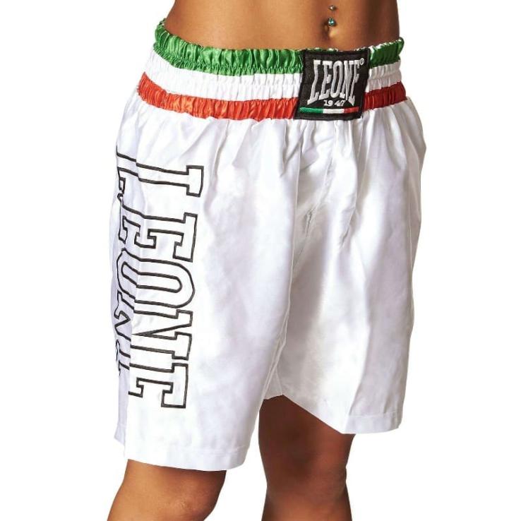 Pantaloncini da boxe Leone AB733 - bianchi