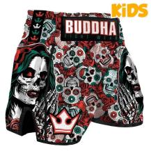 Pantaloni Muay Thai Buddha bambino Europeo Messicano Rosso
